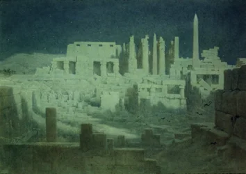 Luz de luna en Karnak
