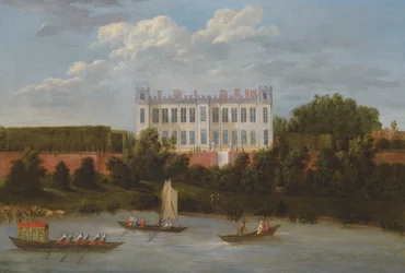 Una vista de Syon House desde el Támesis