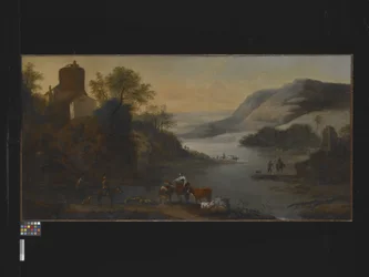 Paisaje con animales (óleo sobre lienzo)