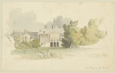 Vista de Huis ten Bosch
Diseños para series de aguatintas Bocetos en Flandes y Holanda (título de la serie)
