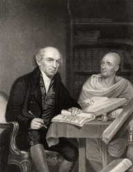 William Carey, grabado por J. Jenkins a partir de «The National Portrait Gallery, Volume III», publicado hacia 1820