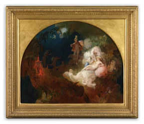 Allí duerme Titania (óleo sobre tabla)