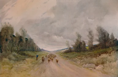 En un camino de Northumberland, siglo XX, 1935