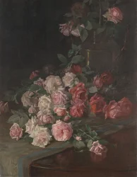 Rosas y caoba