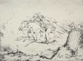 Especímenes de Poliautografía: Carga de caballería, 1803