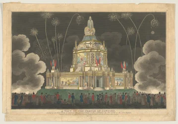 Vista del Templo de la Concordia Erecto en el Parque Verde, para Celebrar el G..., 9 de septiembre de 1814