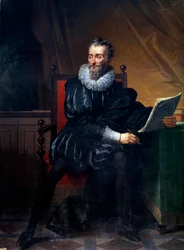 Retrato de cuerpo entero del poeta francés François de Malherbe (1555-1628) Pintura de Robert Lefèvre (1755-1830)