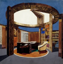 Proyecto de sala para una embajada realizado por Robert Mallet-Stevens