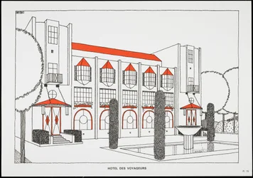 Hôtel des voyageurs, de Une Cite Moderne, Dessins de Rob Mallet-Stevens Architecte, 1987