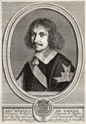 Hugues de Lionne (1611-1671), Marqués de Fresnes, Señor de Berny, fue un diplomático y ministro de estado bajo Luis XIV. Grabado por Robert Nanteuil. Colección privada