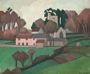 Iglesia de Clayhidon (óleo sobre lienzo)