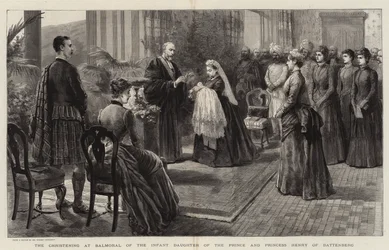 El bautizo en Balmoral de la hija del Príncipe y la Princesa Enrique de Battenberg
