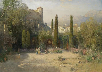 Fiesta en el jardín del valle de Etsch