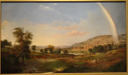 Paisaje con arco iris