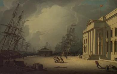 La aduana en Greenock, Escocia