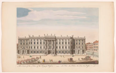 Vista del frente del Berliner Stadtschloss en Berlín El frente del palacio del rey de Prusia (título sobre objeto)