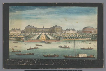 Vista del Royal Hospital Chelsea y la rotonda en Ranelagh Gardens en Londres Una vista del Royal Hospital en Chelsea y la rotonda en Ranelaigh Gardens (título sobre el objeto) Londres (título de la serie)