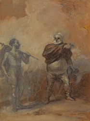 Falstaff instruyendo a Bardolph
