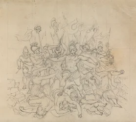 Esbozo de una escena de batalla, de la obra de Shakespeare, Titus Andronicus