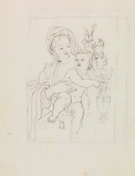 Estudio de una mujer y un niño