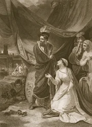 La rendición de Calais, grabado por A. Smith, ilustración de 