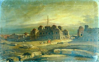 Vista del Purana Kila, cerca de Delhi
