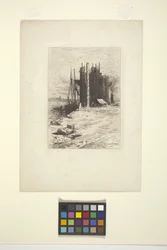 Bolsillos de carbón en New Bedford (tinta)