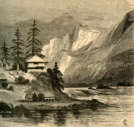 Casa de bloque medio, Cascadas