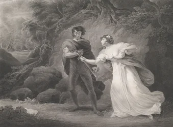 Pisanio e Imogen Shakespeare, Cymbeline, Acto 3, Escena 4..., publicado por primera vez en 1801, reeditado en 1852