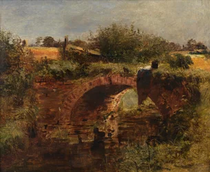 Puente en el Wirral (Aceite a bordo)
