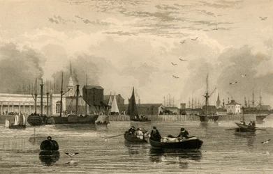 Liverpool, desde el Mersey, No. III..., c1830