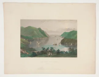 Vista desde West Point (río Hudson), ilustración para Nathaniel Parker Willis