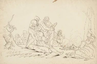 Escena después de Salvator Rosa
