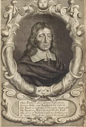 Retrato de John Milton 1608-1674. Frontispicio de El paraíso perdido, 1688