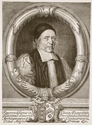 William Sancroft, arzobispo de Canterbury, ilustración de 