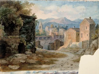 Ciudad italiana de montaña