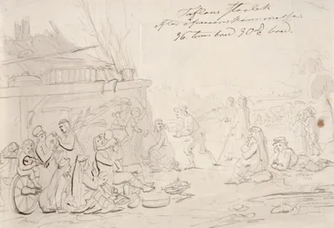 Escena en el patio de una granja