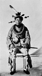 Un algonquino con traje completo, 1912