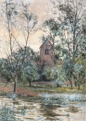 La iglesia junto al estanque