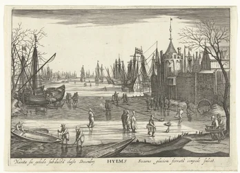 Invierno Hyems (título sobre el objeto) Las cuatro estaciones en paisajes marinos (título de la serie)