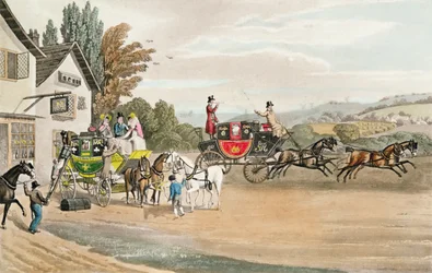 Un correo y coche de etapa de Londres