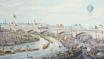La inauguración del nuevo Puente de Londres, por el Rey Guillermo IV y la Reina Adelaida, 1831