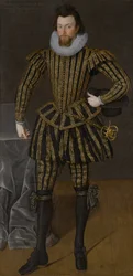 Retrato de un hombre, probablemente Sir John Scott (1564-1616), circa 1600-1605