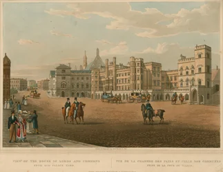 Vista de las Casas de los Lores y los Comunes desde Old Palace Yard