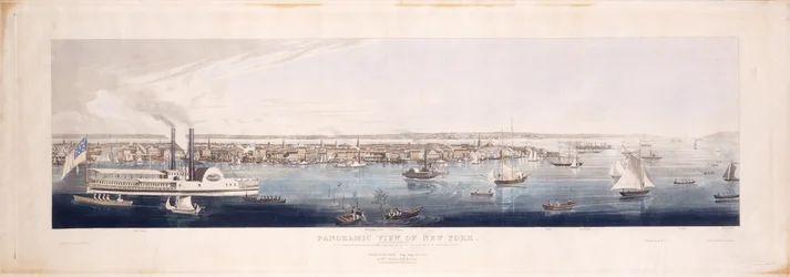 Vista panorámica de Nueva York, tomada desde el río Norte [Hudson], 1844