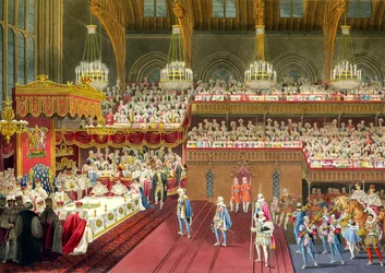 El banquete real, la llegada del primer plato, 19 de julio de 1821