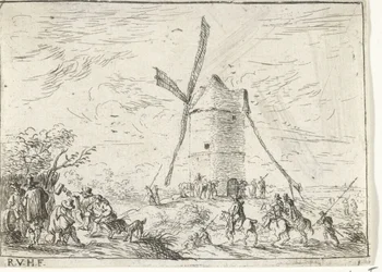 Molino Paisajes con campamentos (título de serie)
