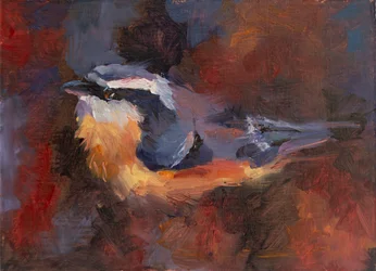 Funny Little Bird, 2023 (óleo sobre panel)