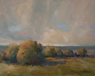 Moon Rising, 2016 (óleo sobre panel)