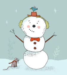 Muñeco de nieve estrellado, 2019 (digital)